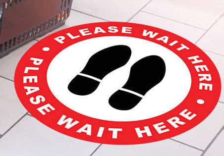 Please Wait Here Decal