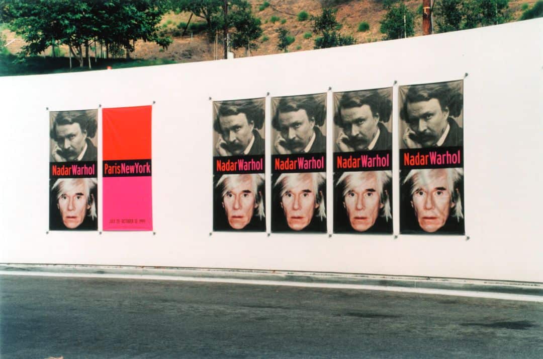 WarholC_hr coming soon construction banner for Crate & Barrel in Downtown Los Angeles