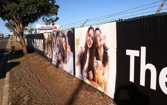 printed vinyl fence banner for new construction at The Pointe in El Segundo