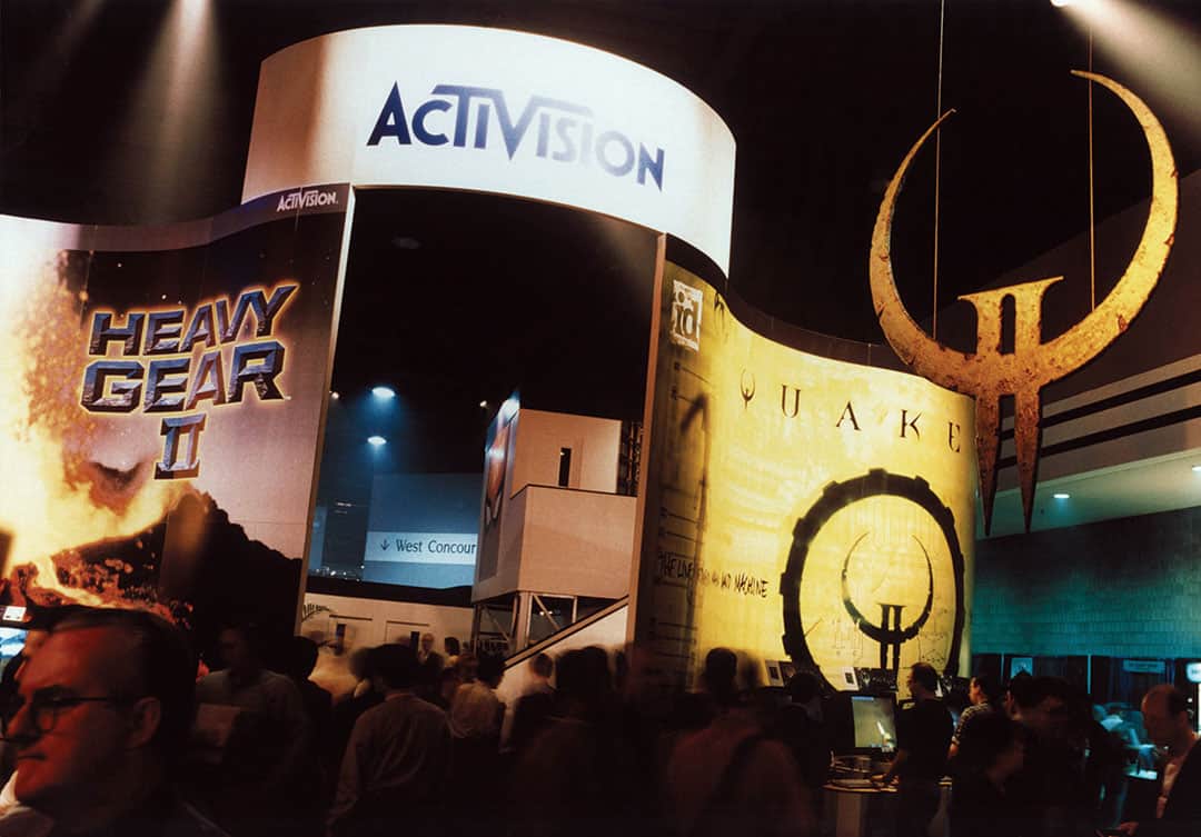 Activision-1_web a crowd of people standing around a stage.