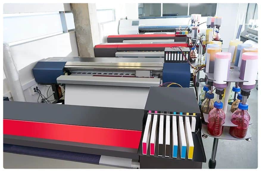 a group of machines that are next to each other.