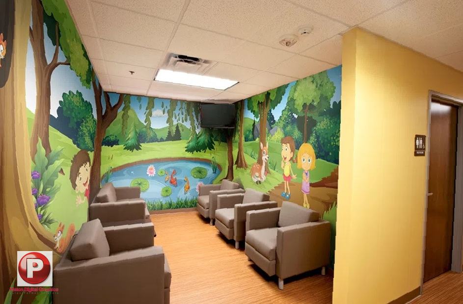 Restaurant Interior Vinyl Wall Wraps For Promotion