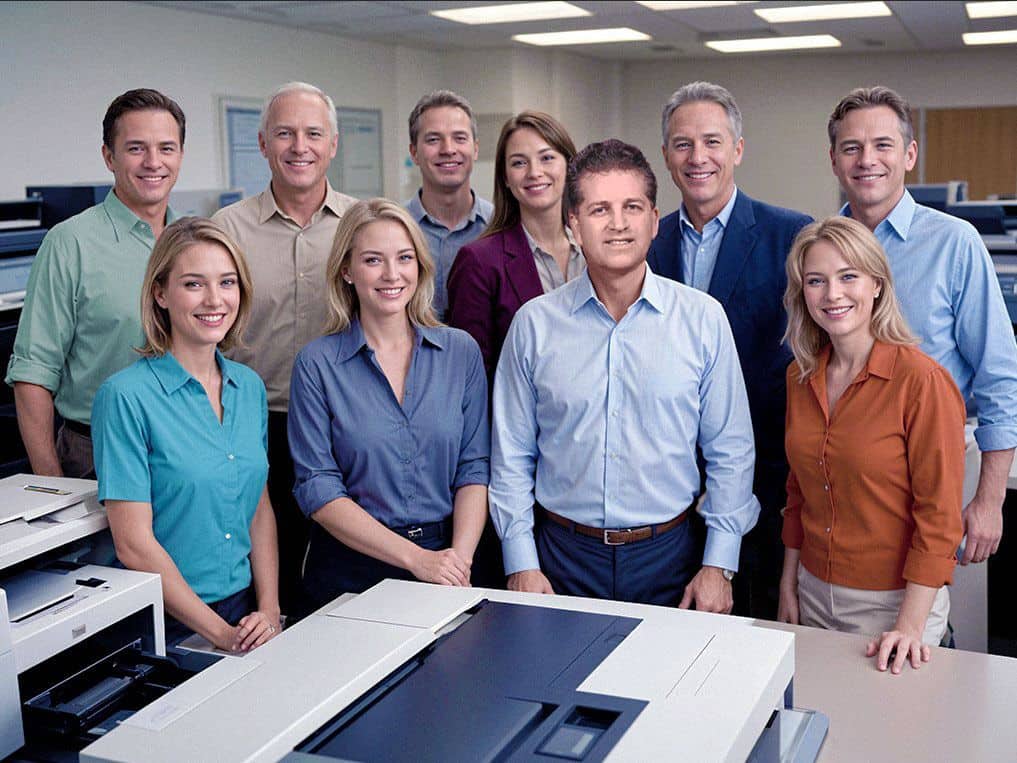 Charles Platon with the Platon Graphics Team