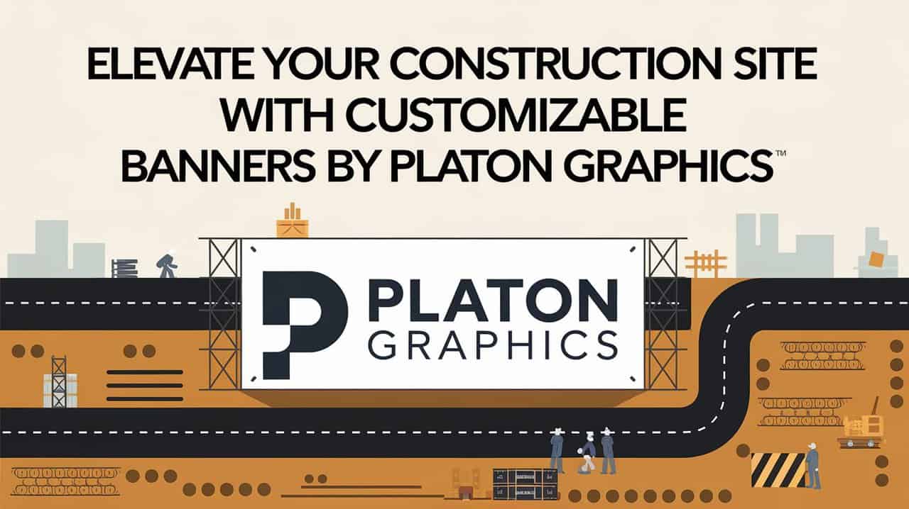 Customizable banners by Platon Graphics enhance your construction site, adding a professional touch to your project.