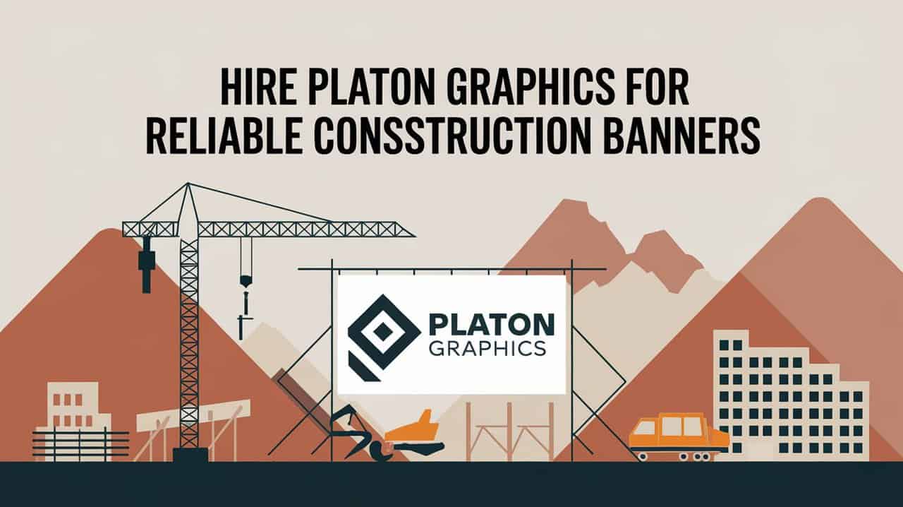 Reliable construction banners designed by Platon Graphics, showcasing professionalism and quality in construction advertising.