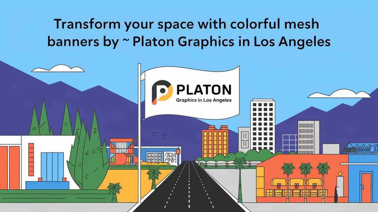 A vibrant depiction of Platon graphics showcasing the artistic essence of Los Angeles in a visually striking manner