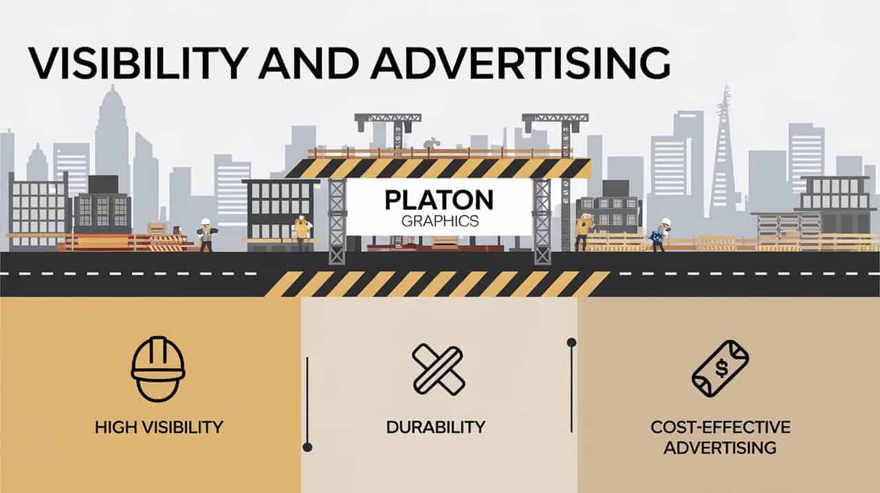 An infographic illustrating the advantages of visibility and advertising for businesses, highlighting growth and customer engagement.