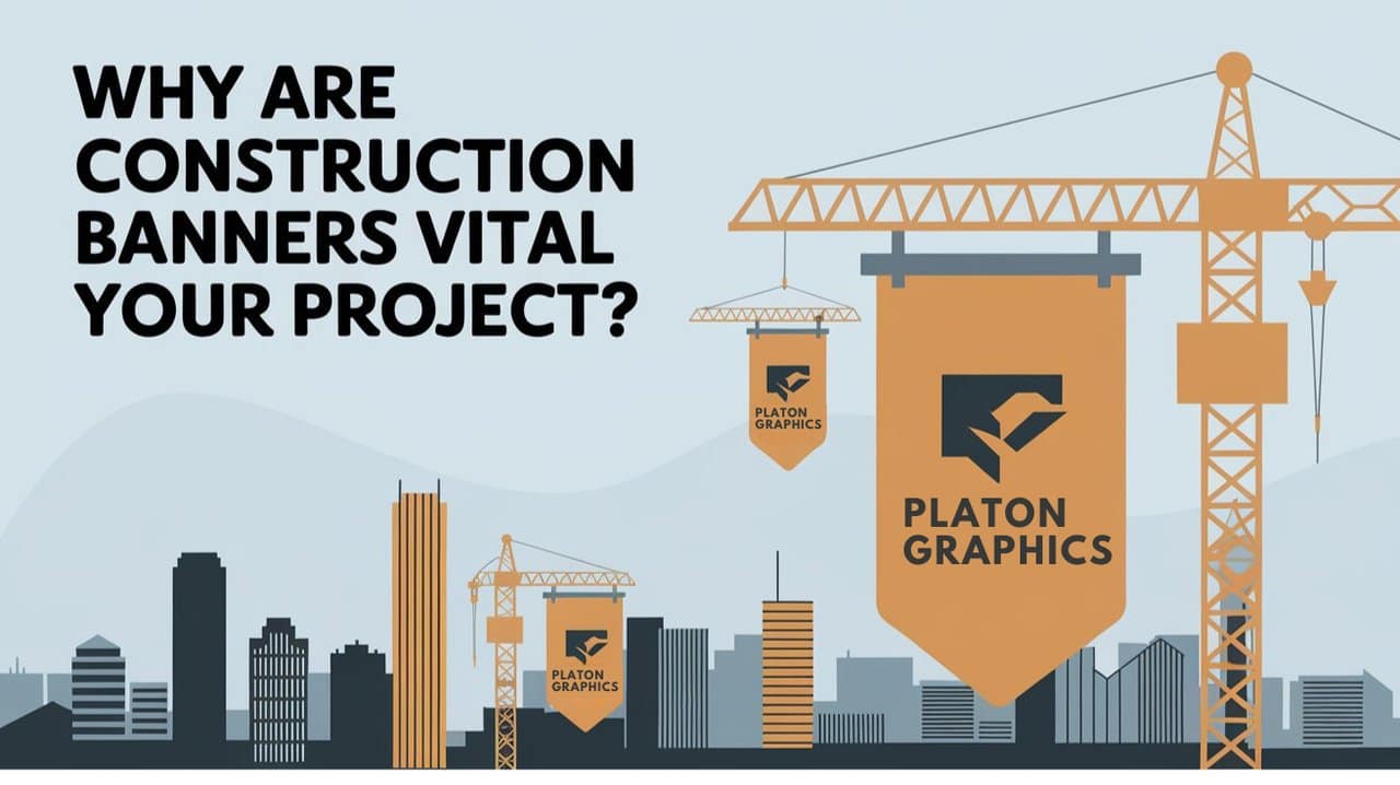 Construction banner highlighting its importance for project visibility, communication, and safety on construction sites.