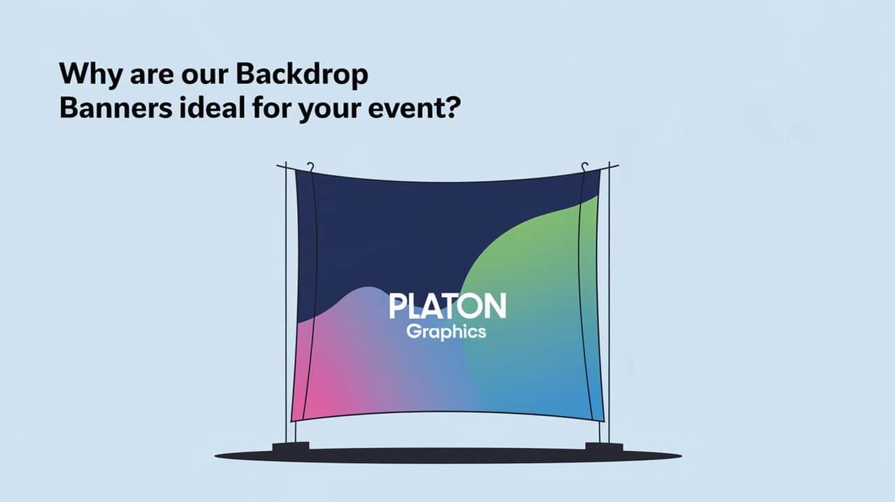 Backdrop banners enhance events with vibrant designs, creating a captivating atmosphere and memorable photo opportunities