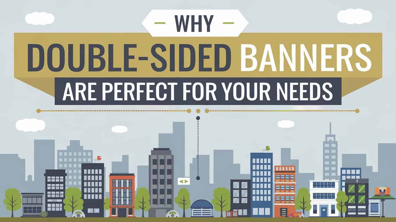 Illustrated graphic with a city skyline backdrop featuring various buildings and trees. Across the top, text reads,